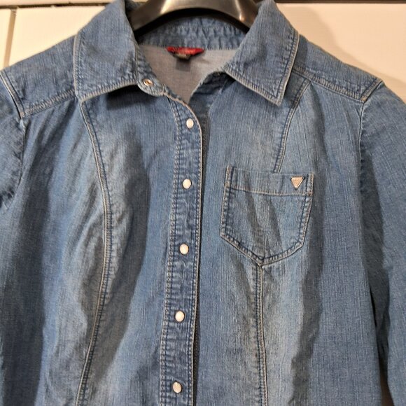 GUESS denim button up shirt - Picture 2 of 14